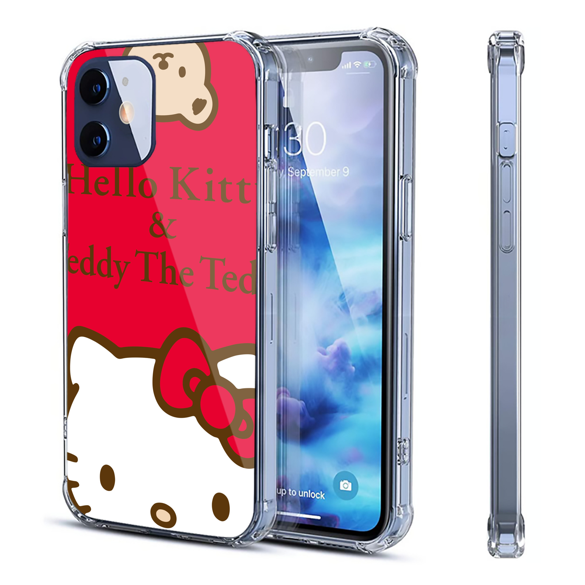 （画像用） Hello Kitty ハローキティ 【iPhone 12シリーズ対応】透明スマホケース（クリアソフトケース）